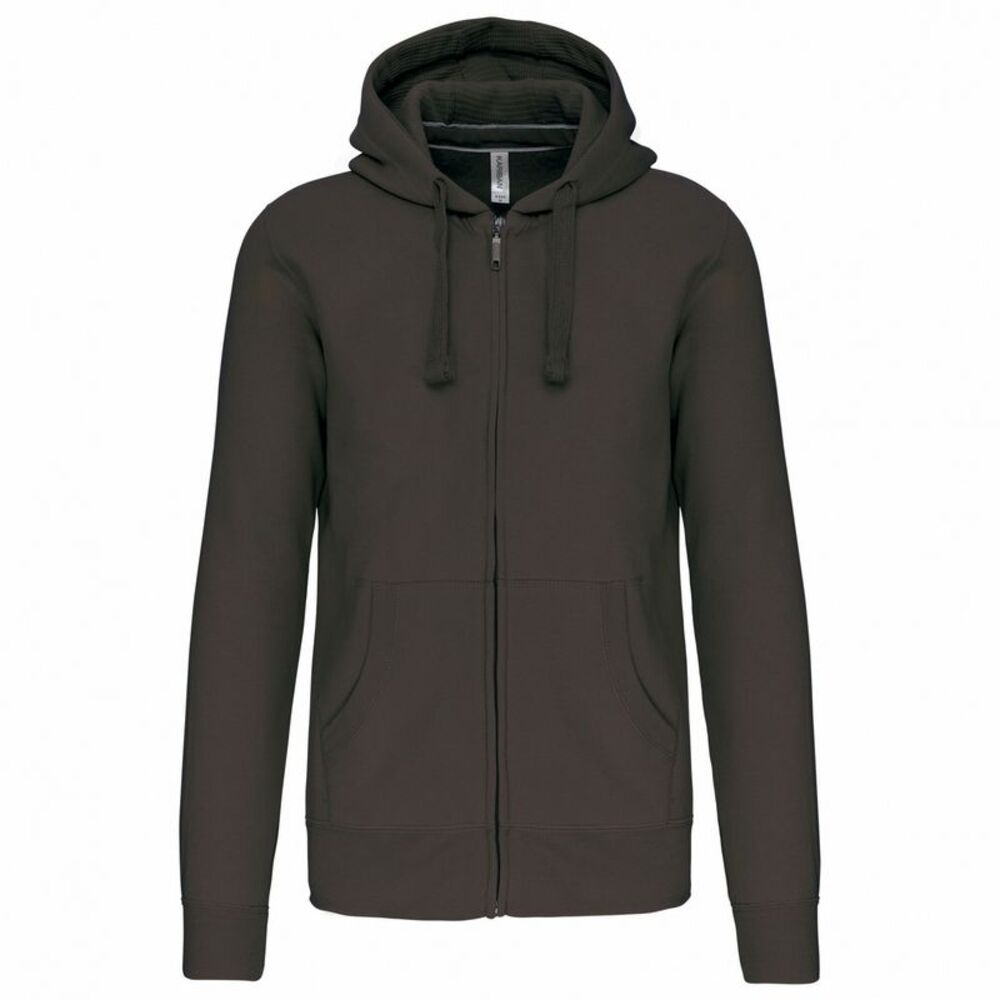 Kariban Unisex Adult Full Zip Hoodie / Dark Grey